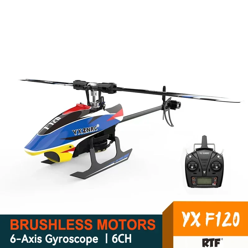 Yuxiang F120 2.4G brushless direct drive RC 3D/6G aileron free stunt helicopter model 6-axis gyroscope remote control adult toy