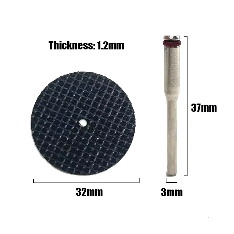 52PCS Abrasive Cutting Disc 32mm With Mandrels Grinding Wheels For Dremel Accesories Metal Cutting Rotary Tool Saw Blade