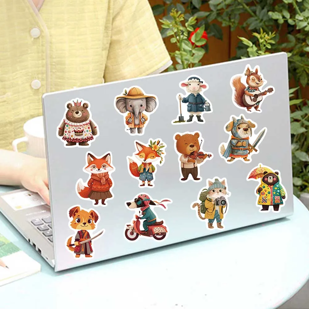 50/100pcs Cute Cartoon Fairy Tale Animals Stickers Decals For Laptop Water Bottle Luggage Notebook Vinyl Waterproof Graffiti