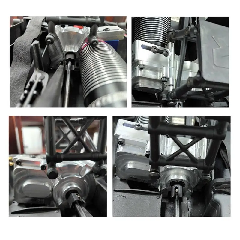 ABUM-RC Car Upgrade Medium Wave Chamber For ARRMA6S Kraton Outcast Bigrock Mojave Fireteam RC Car Accessories Black