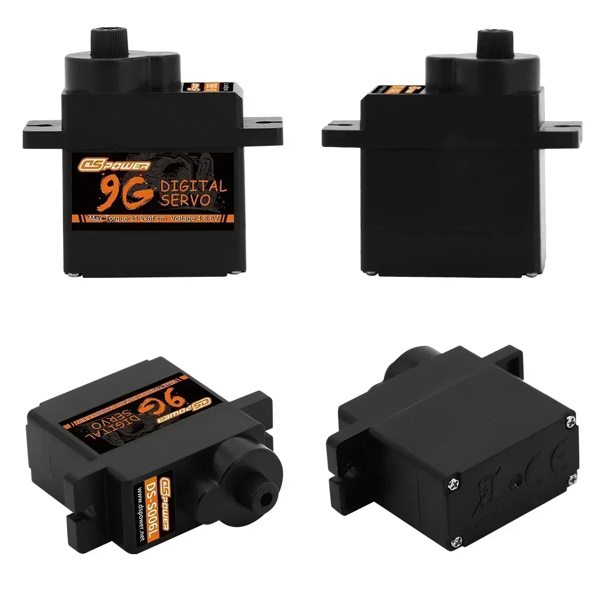 Dspower-Controle Remoto Digital Servo para RC Plane Helicopter Drone, Mini Servo Motor, Indoor Flight Robot, alta qualidade, 9 12g, 5Pcs