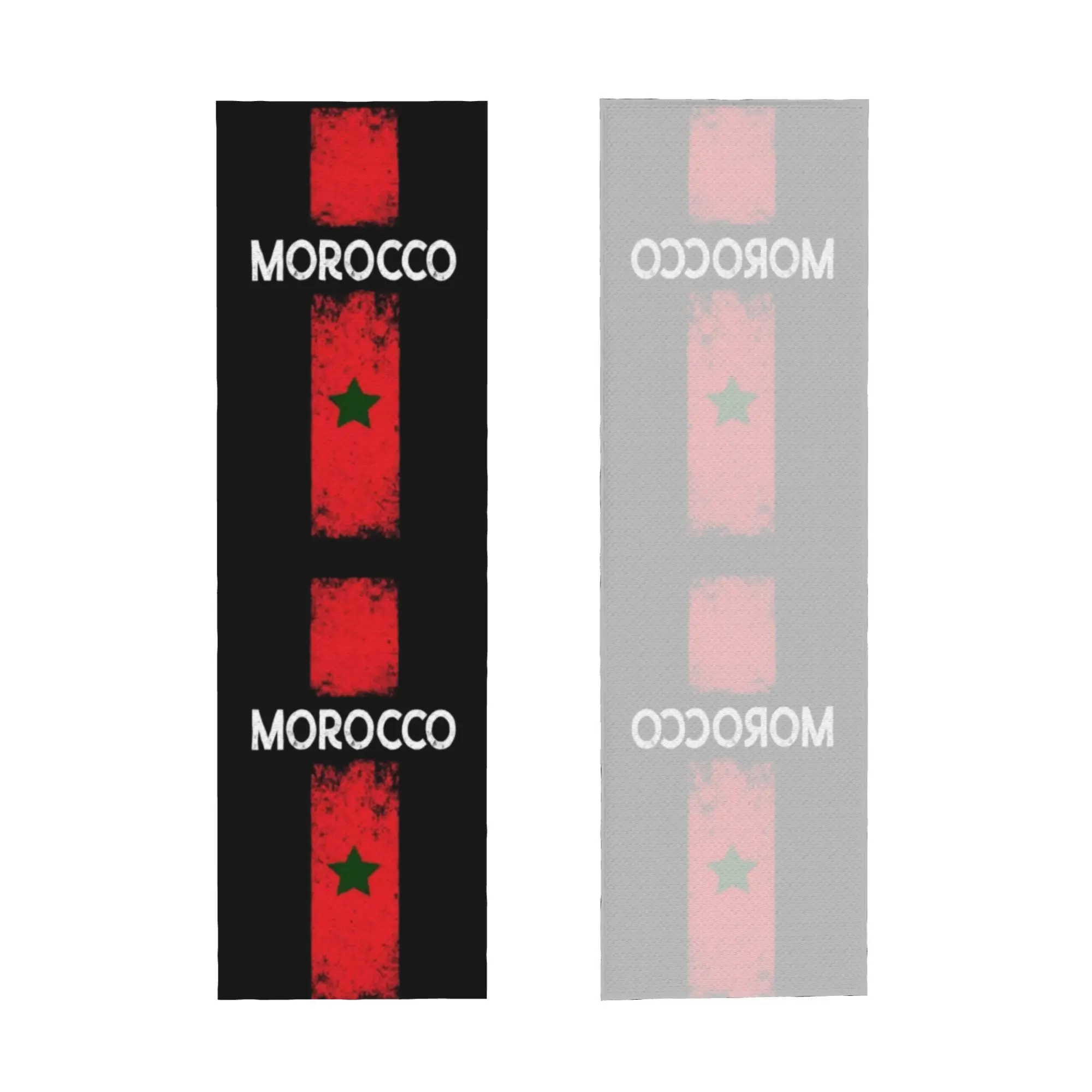 Cold Exercise Towel Morocco Moroccan Flag Beach Sports Yoga Towel Swimming Camping Towel Refreshing Sports Scarf Face Towels