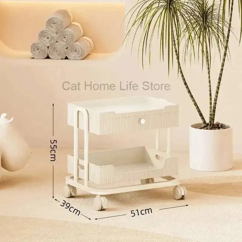 

Rolling Trolley Storage Salon Cart Aesthetic Wheels Drawers Hair Furniture Beauty Gold Tool Tray Tools Barber Equipment Foldable