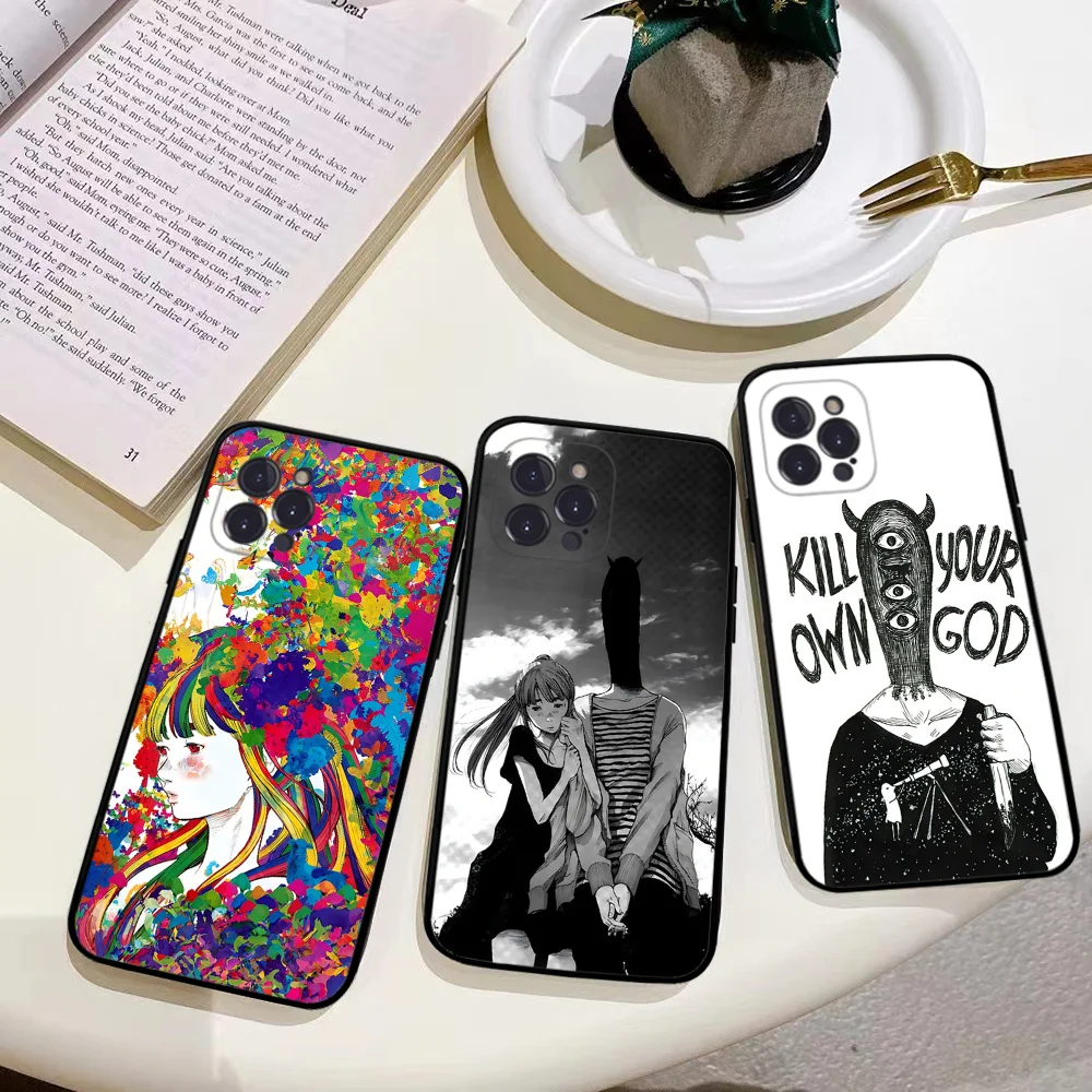 G-Goodnight Punpun Phone Case For iPhone 16 15 14 11 12 13 Mini Pro XS Max Cover 6 7 8 Plus X Funda Shell