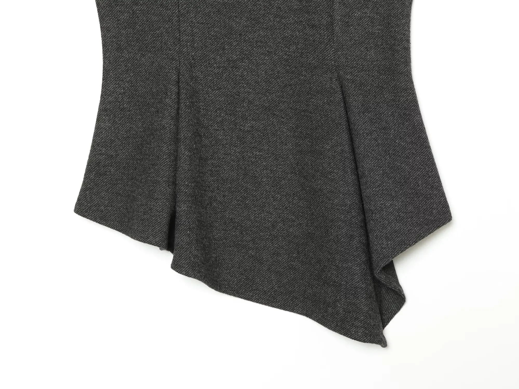 TFMLN Elegantes Damen-Set aus asymmetrischem Oberteil und Hose mit weitem Bein, 2-teilig, modisch, lässig, einfarbig, ärmellos, Neuheit – Detail 6
