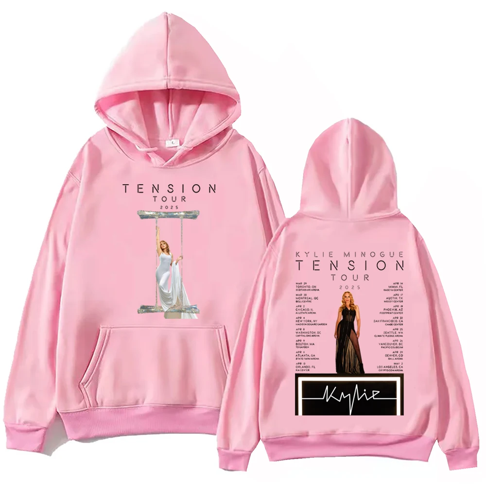 2025 Kylie Minogue Tension World Tour Hoodie Harajuku Hip Hop Pullover Tops Sweatshirt