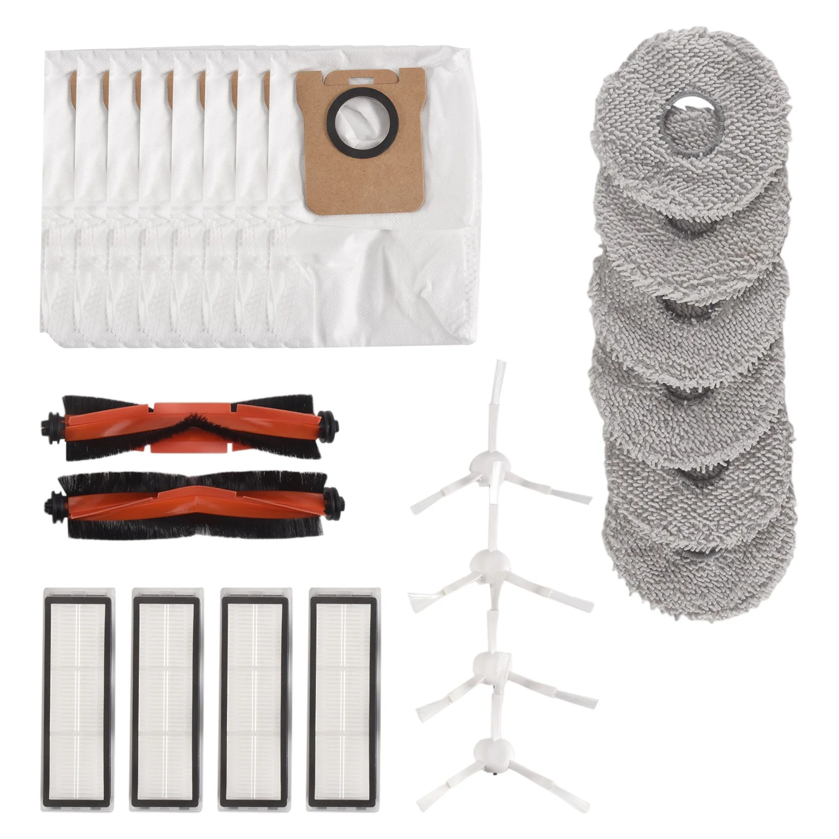 A03F 24PCS Replacement Parts for Dreame X20+ X20 Plus Robot Vacuum Main Side Brush Hepa Filter Mop Cloth Dust Bag