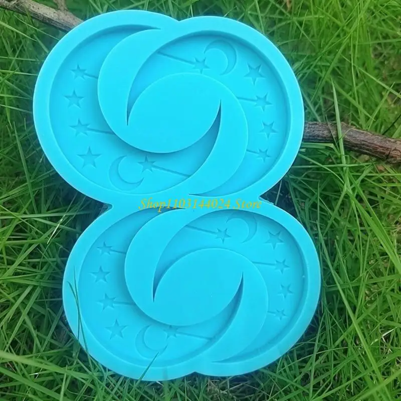 

N5KE Moon Stars Earring Epoxy Resin Molds Silicone Mold Luggage Bag Casting Molds
