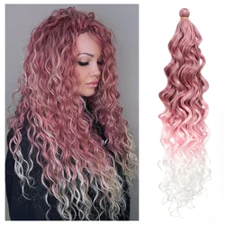 Ocean Wave-Perruque tressée au crochet, perruques hawaïennes pour extension de cheveux synthétiques, cheveux ondulés hawaïens, 20 po