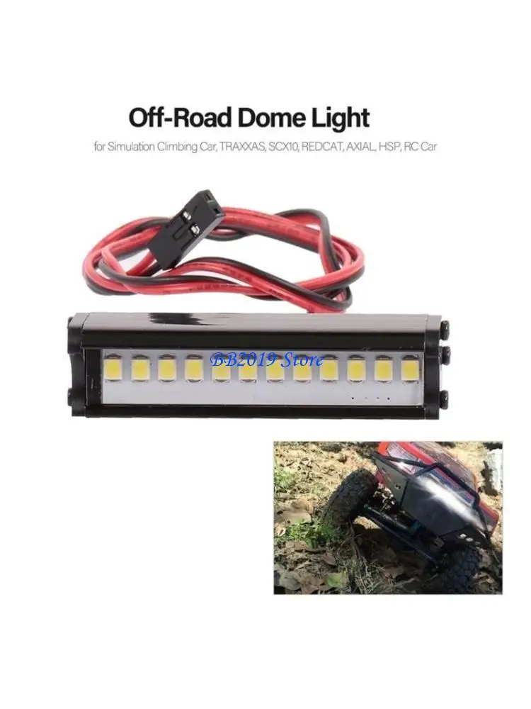 Q0KB Remote Control Car LED Light Bar Crawler LED Light Bar LEDs Lamp Accessory for SCX10 KM2 1:10 Remote Control Car