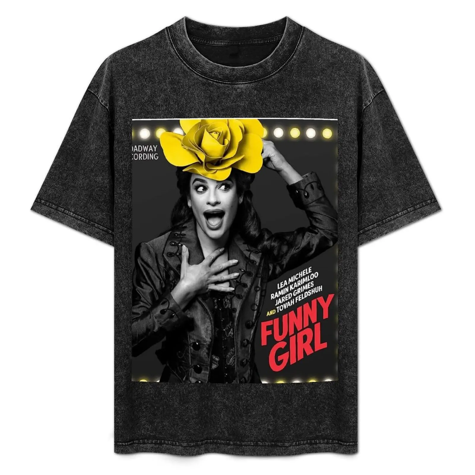 

funny girl lea michele T-Shirt basketball graphic tees oversizeds heavy weight t shirts for men