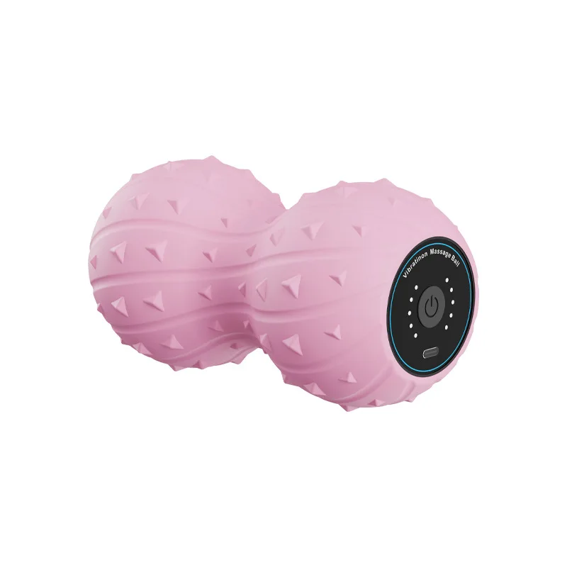 

Pink 5-Speeds Vibration Myofascial Massage Ball Release Body Sore Fitness Electric Roller Vibration Massage Ball