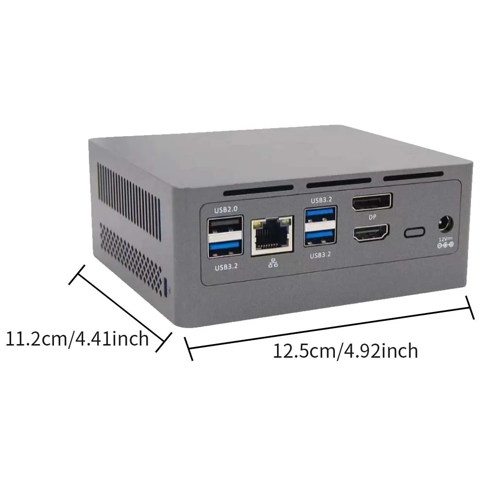 TISHRIC Mini PC 8/16GB DDR4 256/512GB Intel 12a generazione Alder Lake N100 Windows 10 11 Mini PC 4K Supporto per computer desktop Scheda TF