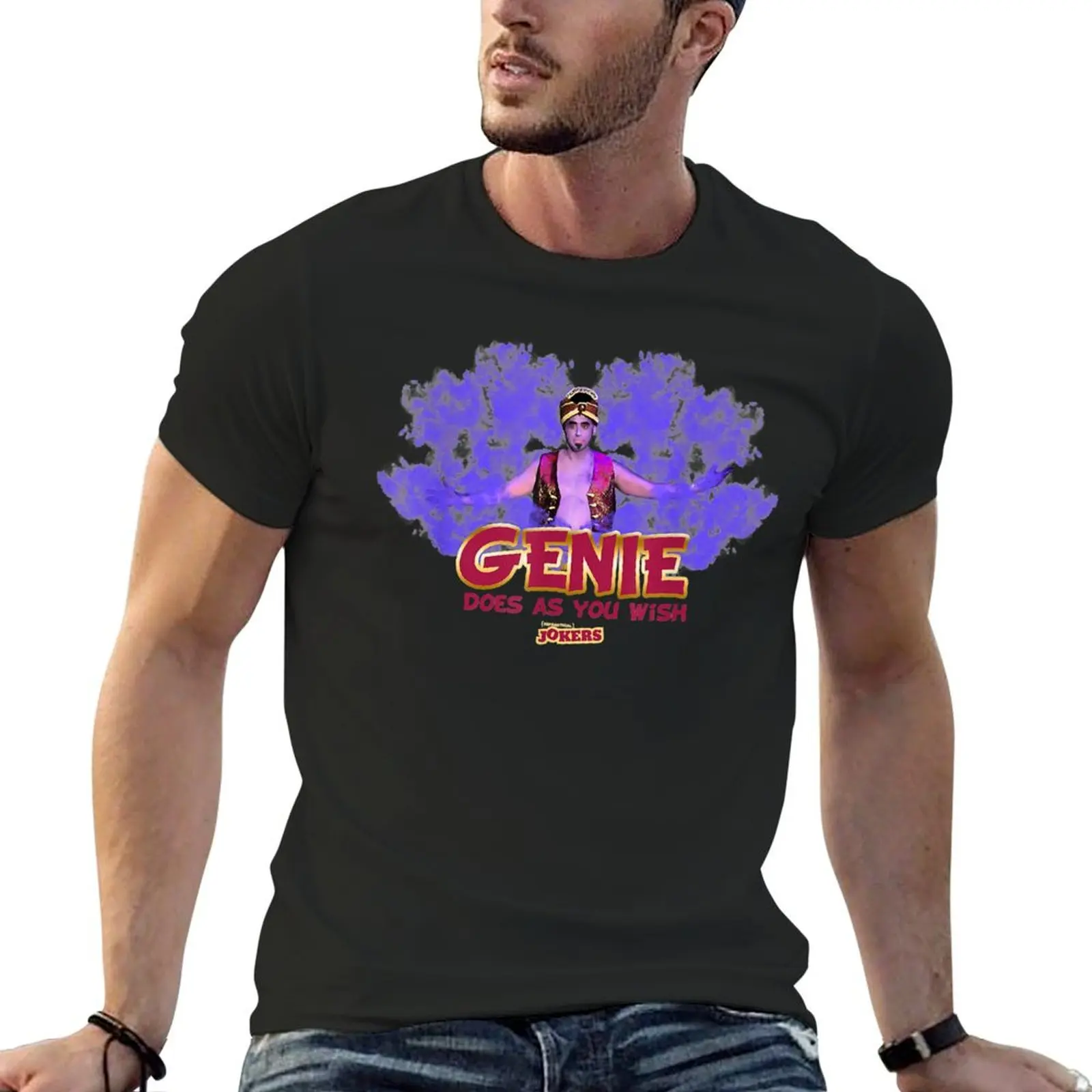 Unpraktische Joker T-Shirt Joe Fans Genie tut es, wie Sie T-Shirt erhabene Schwergewichte Herren bekleidung wünschen