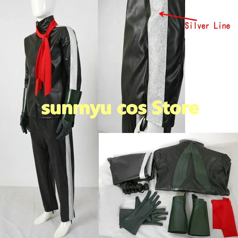 

Shin Kamen 2 go Cosplay Costume Custom Size Suits Gloves Wristers Scarf Shin 2 go