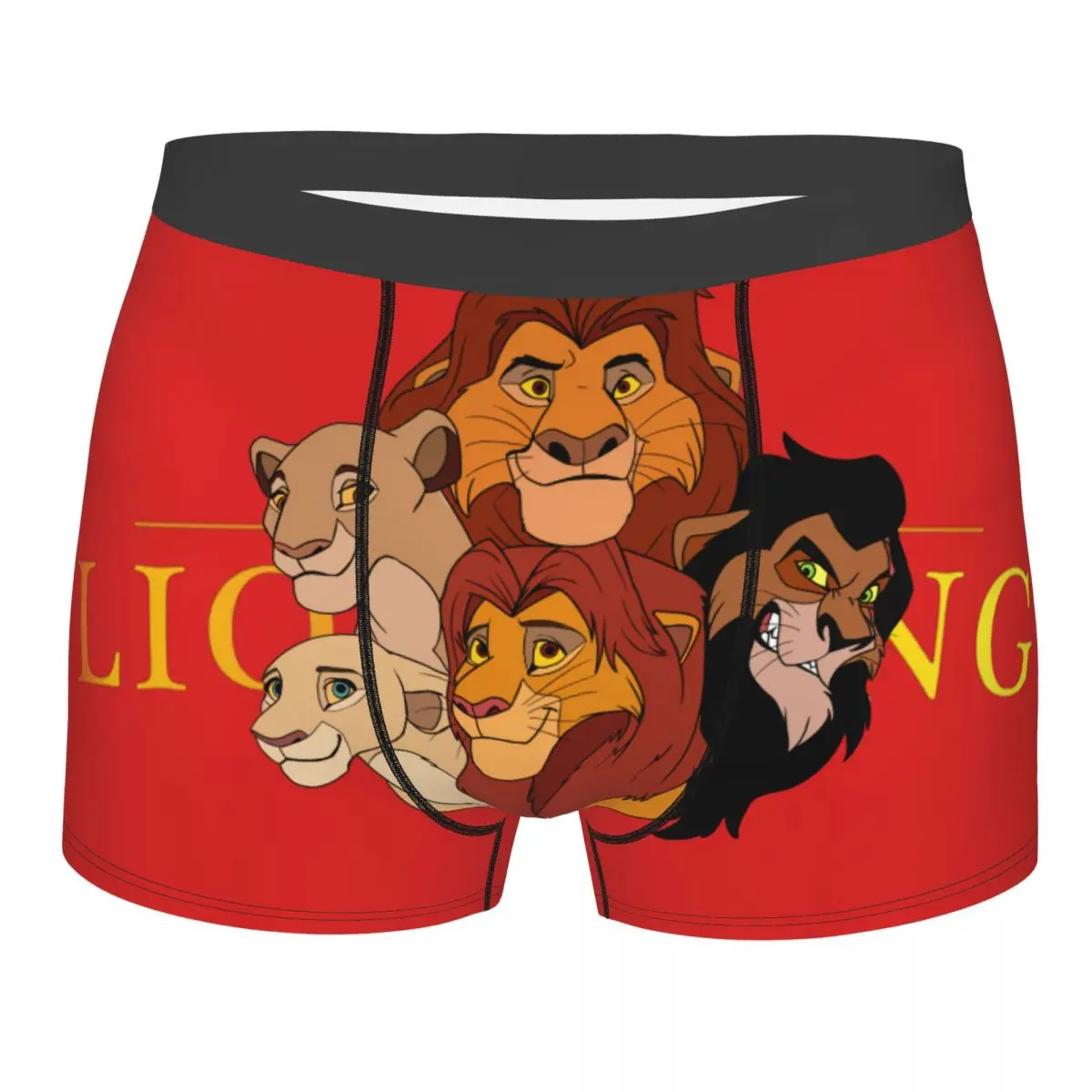 Disney｠The Lion King｠Film Family Portrait Underpants Homme Panties Male Underwear Print Shorts Boxer Briefs