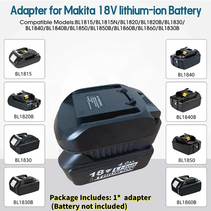 Compatible for WORX Tools Battery Adapter for BL1860B 18V BL Series Battery To for WORX 20V 6-pin Battery for Use with WORX Tool - view 6