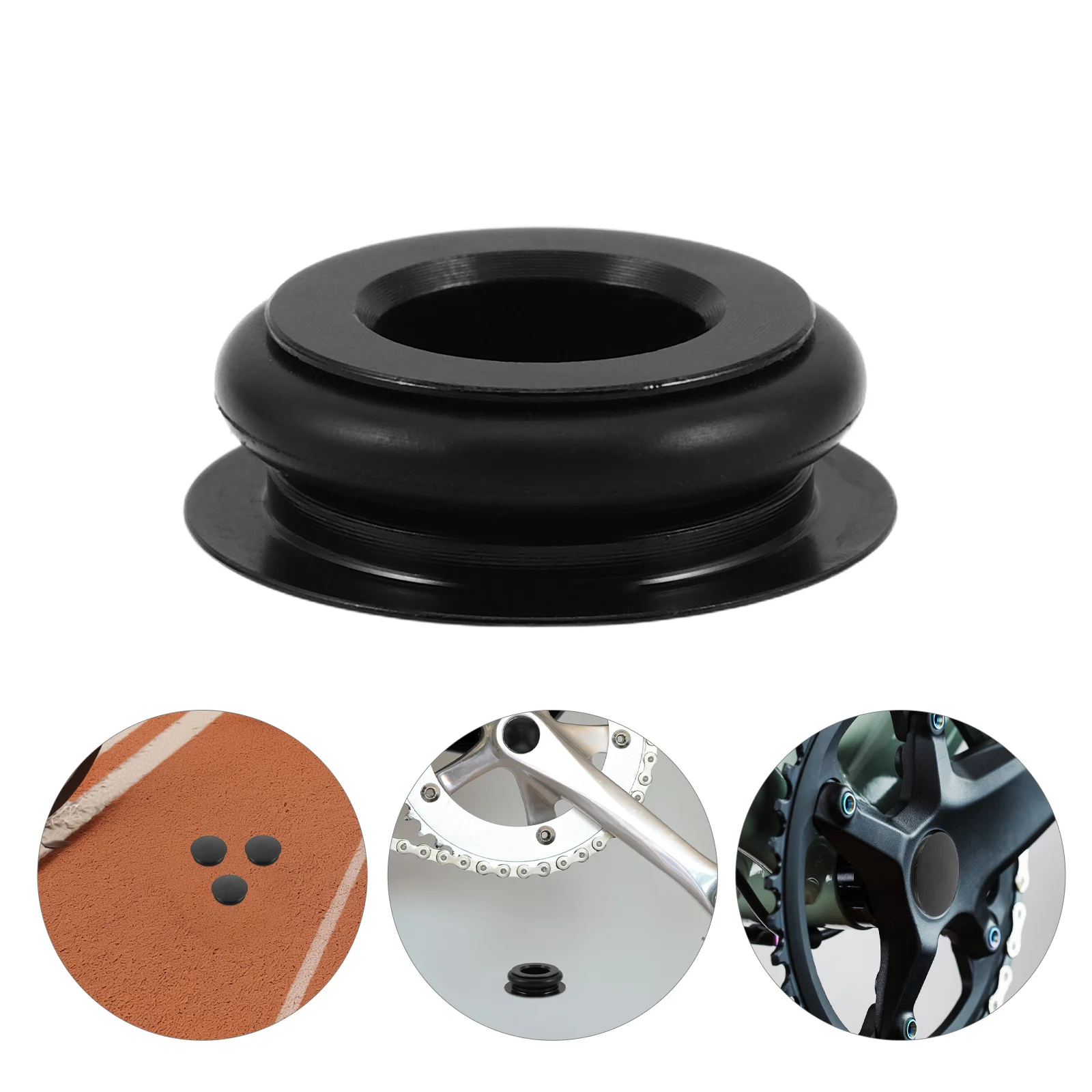 

3Pcs Bike Crankset Dust Cover Aluminum Alloy Center Cap for Mountain Road Bicycle Accessories Enhanced Power Transmission Smooth