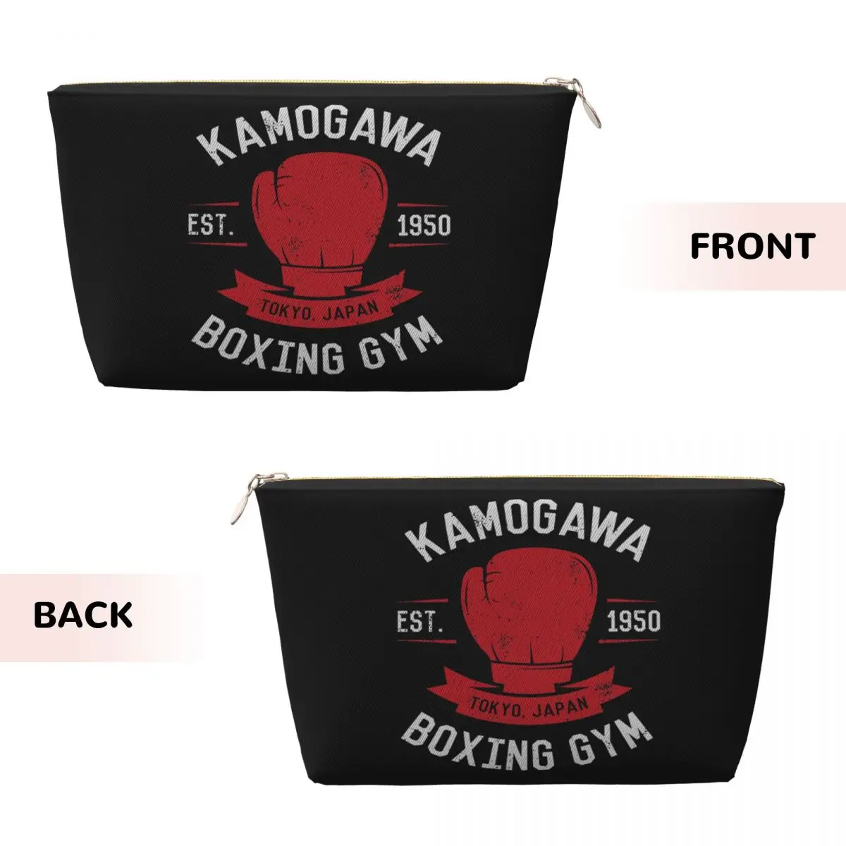 Custom Kamogawa Boxing Gym Makeup Bag for Women Travel Cosmetic Organizer Cute Hajime No Ippo KBG Storage Toiletry Bags