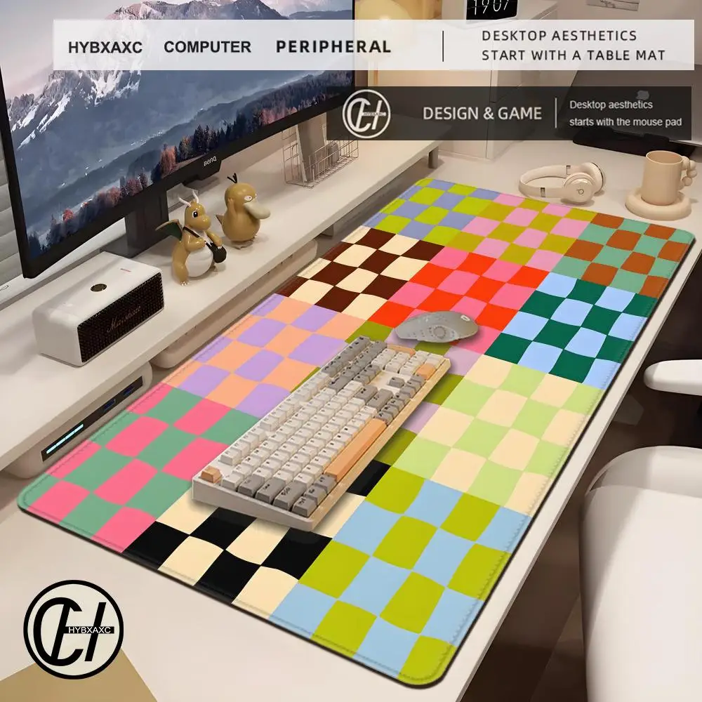 

Большой настольный коврик для мыши, аксессуары для офисного декора для девочек, моющийся, износостойкий ремешок, резиновые противоскользящие коврики для клавиатуры 400x900 мм