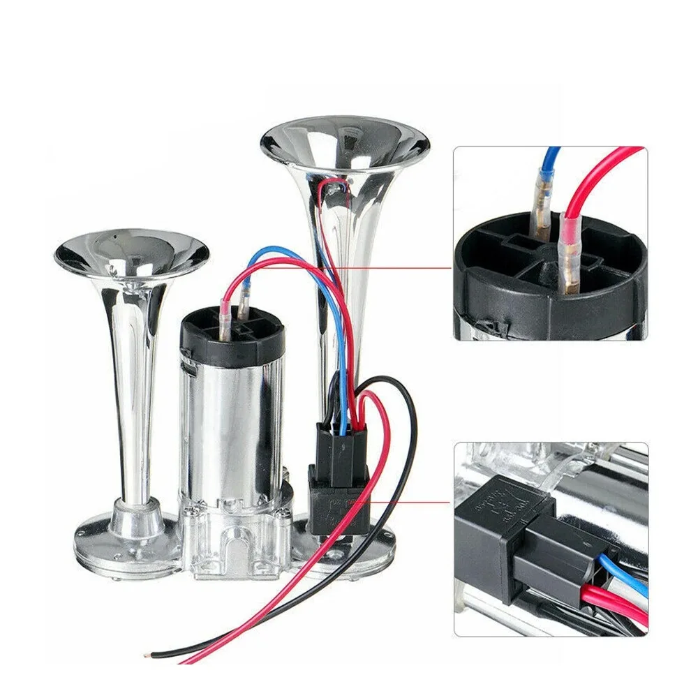 

12V 24v 150dB Dual Tone Car Air Horn Kit Super Loud Trumpet Compressor For Motorcycle Car Boat Truck
