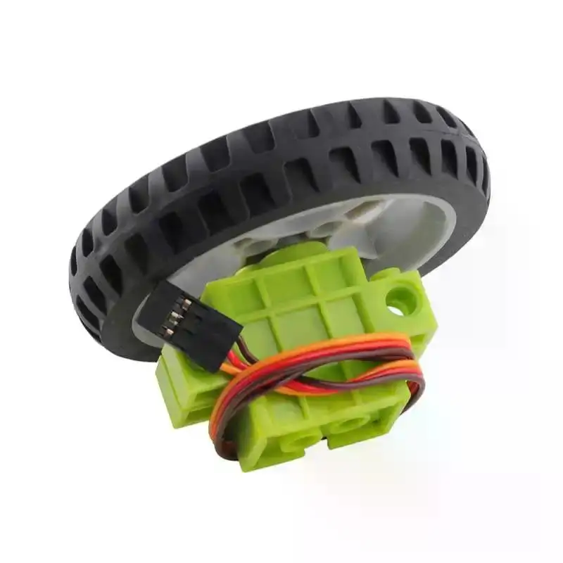 4pcs Geekservo 360° Continuous Rotation Servo Wheel Compatible with Building Blocks for Micro:bit/Robot/Smart Car Toys
