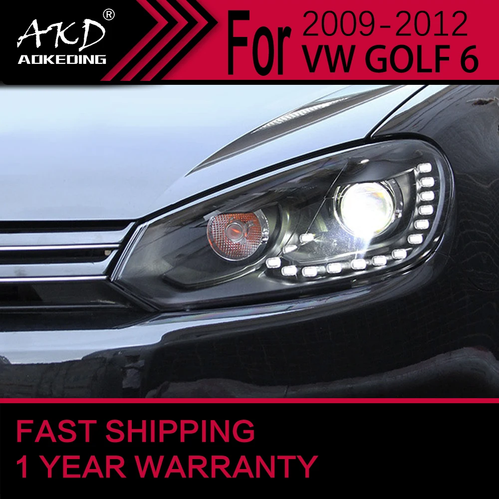 Car Lights for VW Golf6 Golf 6 Headlight 2009-2012 R20 GTI Head Lamp Drl Projector Lens Automotive Accessories