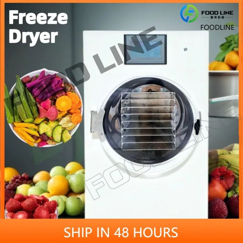 Advanced Customized Household Vacuum Freeze Dryer Machine for Fruits Vegetables with Stainless Steel Racks and Touch Control