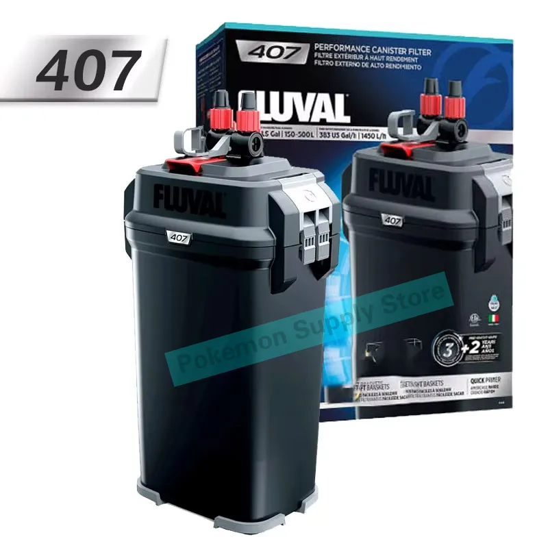 Aquarium Canister Filter Fluval 407 Perfomance Canister Filter for Aquariums Up to 100 Gallons