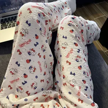 穿三麗鷗 Hello Kitty 褲子、穿女性家居褲、非正式 Ins、finos y dulces、para d 10 最佳銷售 三麗鷗睡衣 - №8