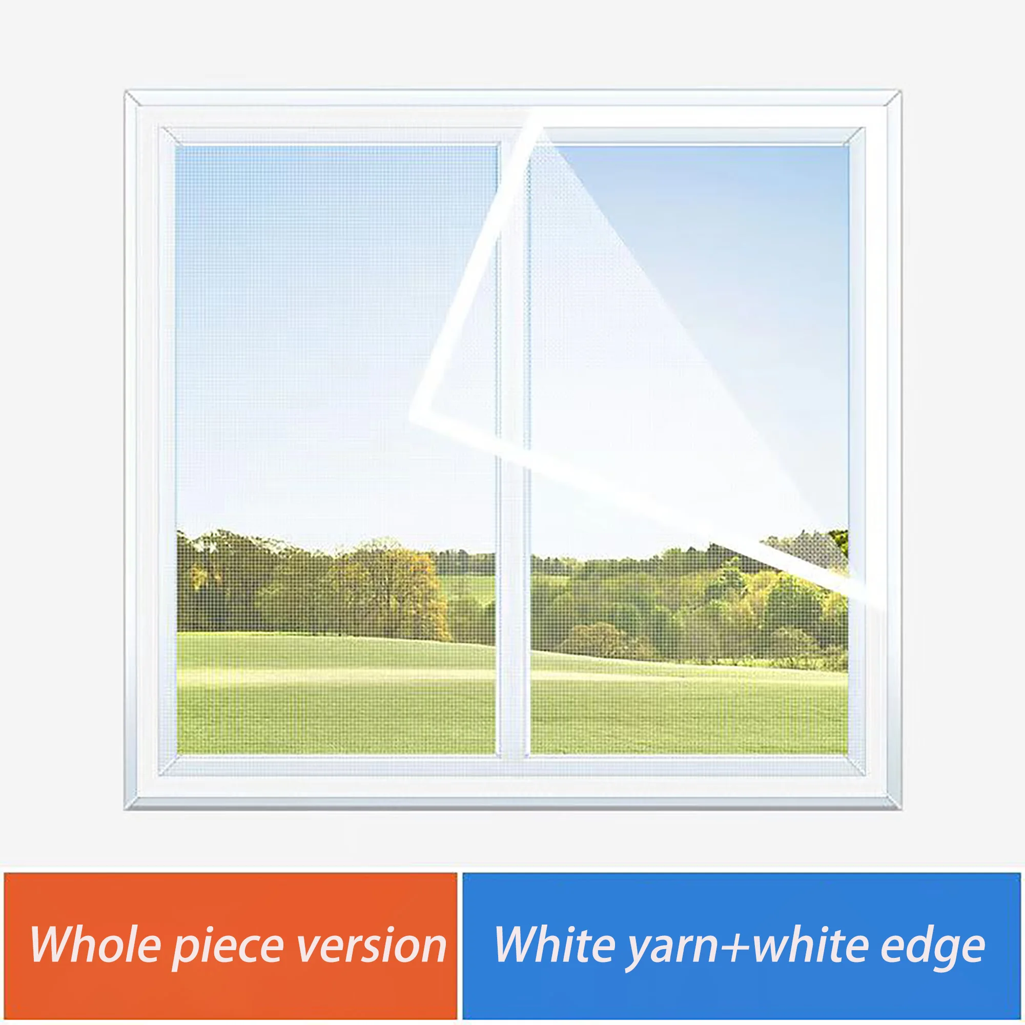 White customizable size mosquito repellent invisible self-adhesive washable screen windows, mosquito nets, doors and windows