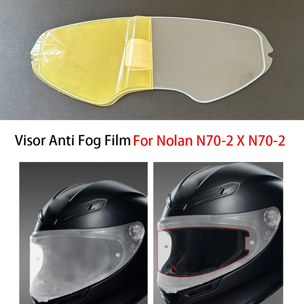 Película antivaho para Nolan N70-2 X N70-2, pegatina antivaho para casco de motocicleta, accesorios para visera