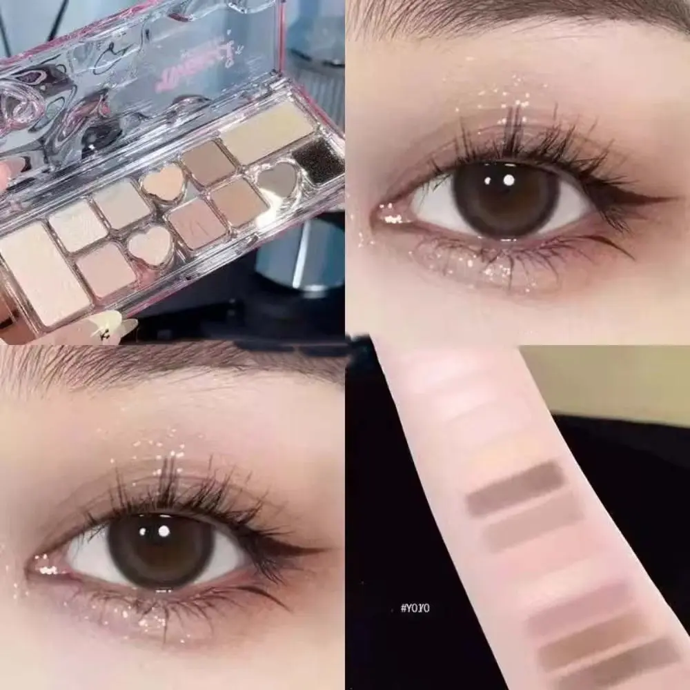 

Sweet Long-Lasting Folding Eyeshadow Waterproof Shiny Eye Shadow Palette Beauty Makeup Kit Colorful Eyeshadow Powder Blush