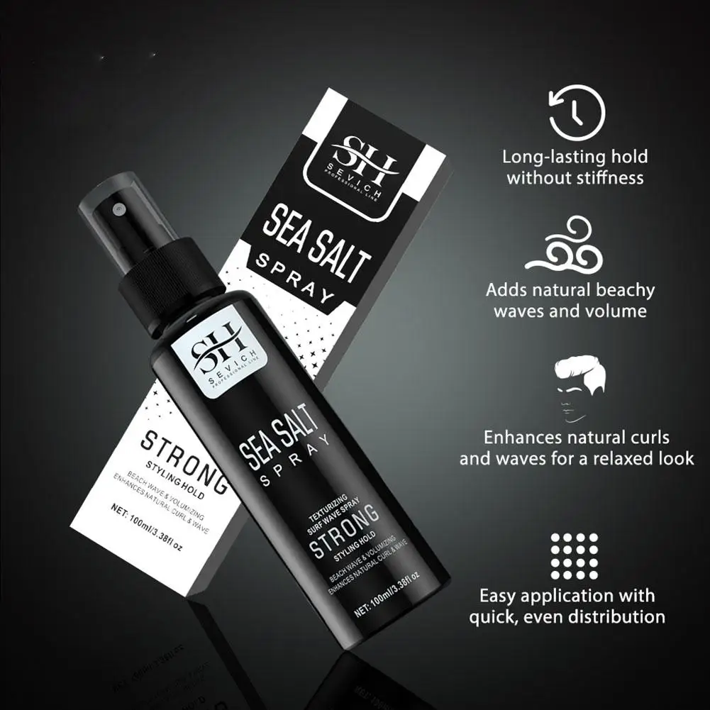 100ml Natural Sea Salt Hair Styling Spray Adds Instant Volume Degreasing Matte Texture Thickening Hair Styling For Men Wome