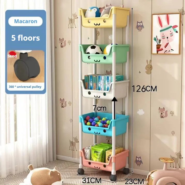 

Мобильная тележка для закусок на 3/5 ярусов с колесами – сверхпрочная, подходит для использования в любом помещении, вместительная, экономит место