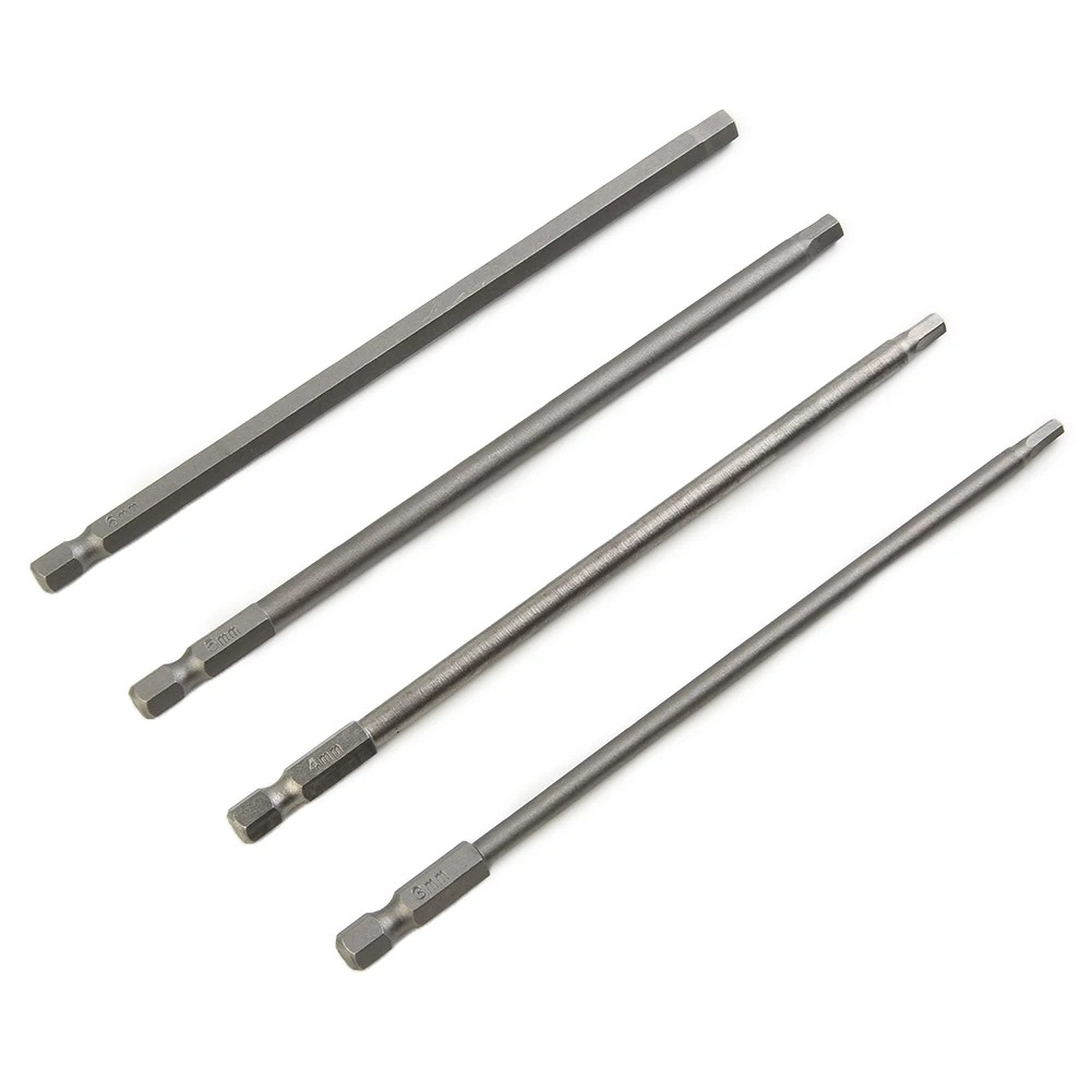 

Hex Screwdriver Bits Precision Magnetic Head Screwdriver Bits Set Of 4pcs For 1/4 Hex Shank (150mm Length 3/4/5/6mm)