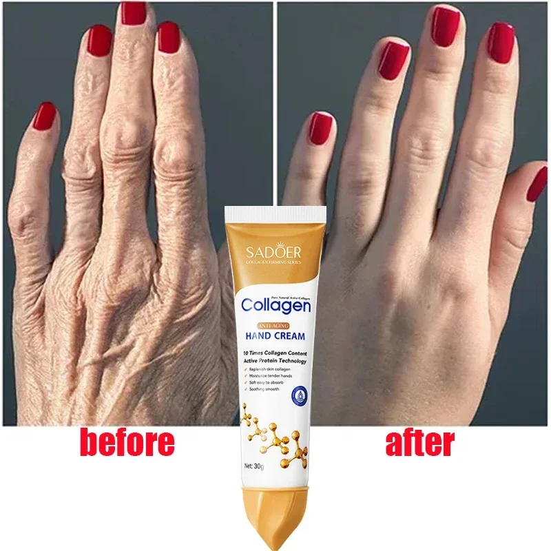 Collagen Hand Cream Skin Cracked Anti-wrinkle Repair Products Soften Nourish Anti-drying Whitening Moisturizing Skin Care Korean