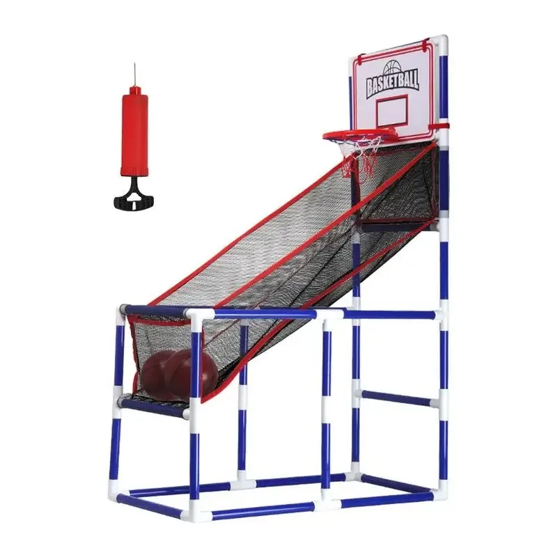 

Kid's Basketball Shooting Machine Kid's Basketball Hoop Wall Mounted With Ball and Pump Portable Indoor Outdoor Sport Toys for