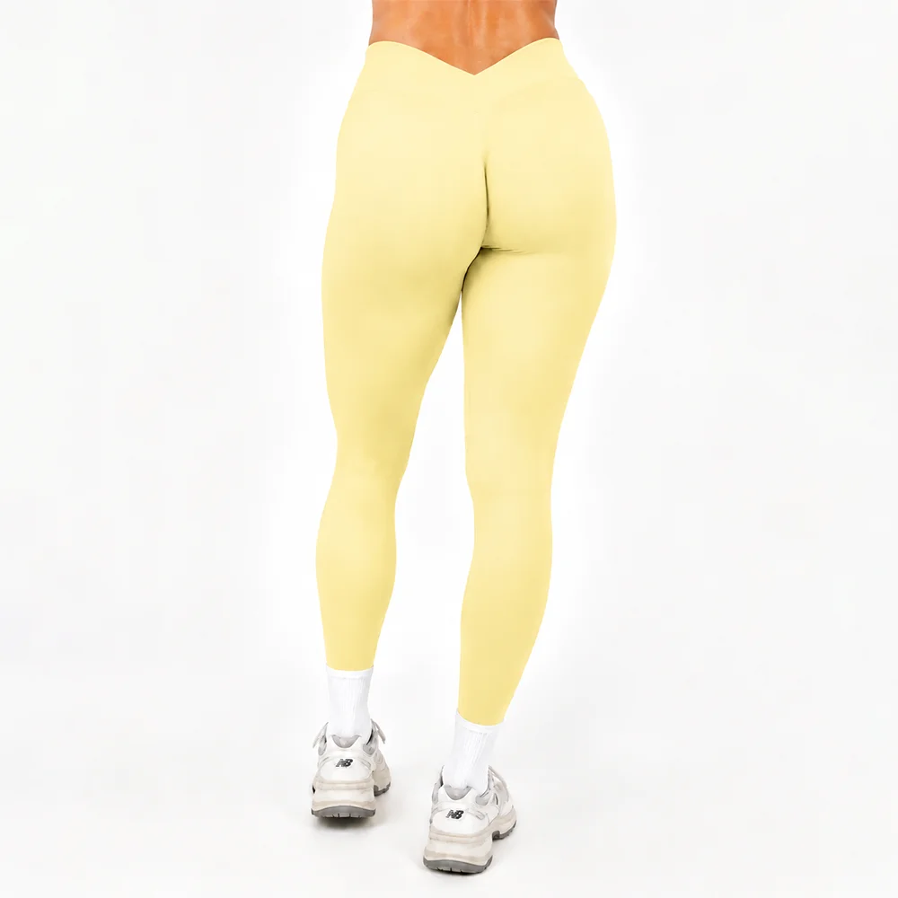 Bum Women V-Back Shaping Scrunch Butt Legging Seamless Yoga Pants Workout Gym Leggings Low Hips Waist Fitness Butt Lifting Tight