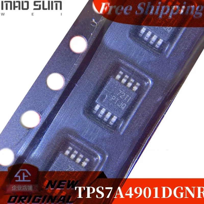 free shipping 10pcs/LOT TPS7A4901DGNR TPS7A4901DGNT TPS7A4901 PTJQ MSOP-8 LDO Voltage Regulators ic