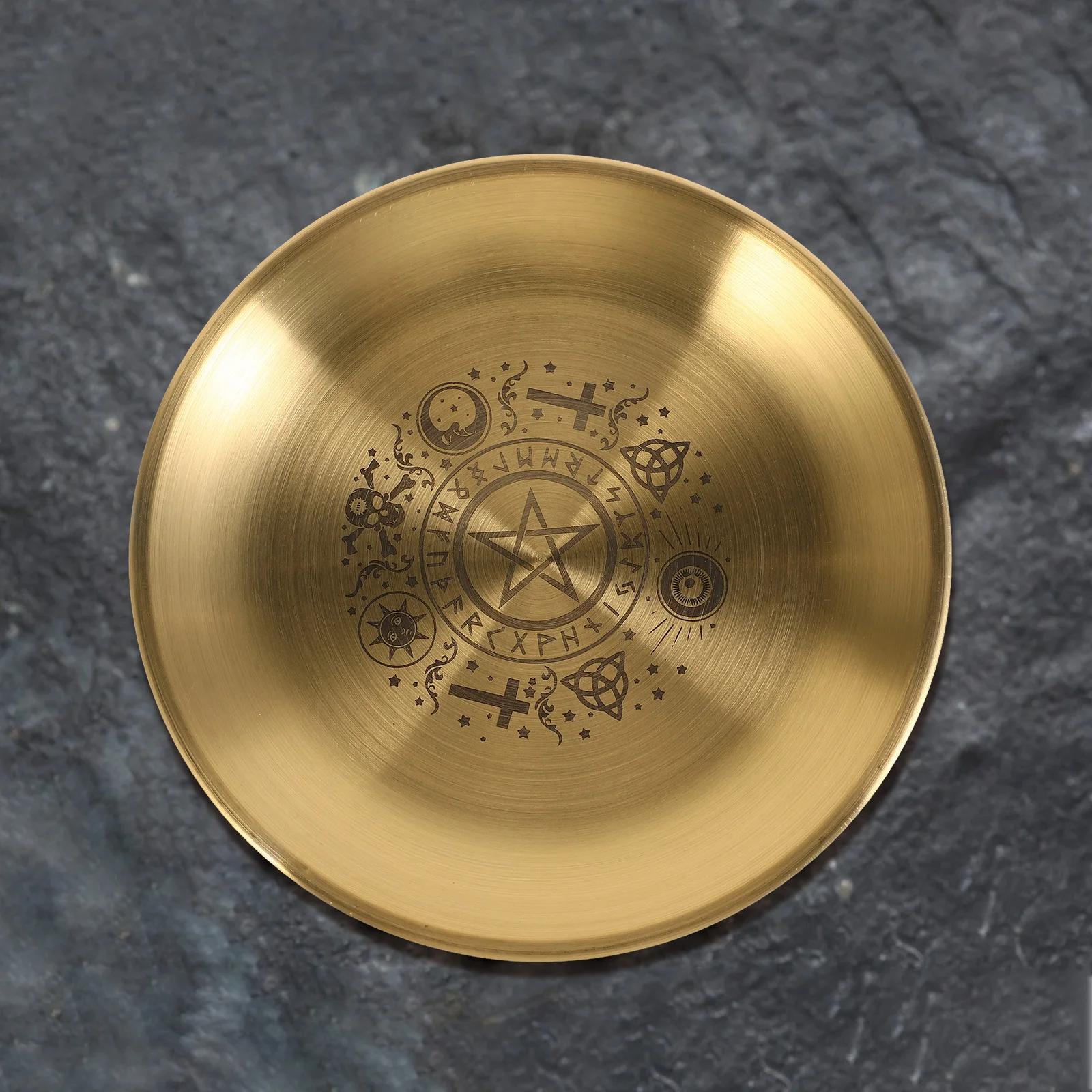 

Pentagram Decorative Holder Stainless Steel Mystical Pattern Wedding Stand Unique Centerpiece Home Decor