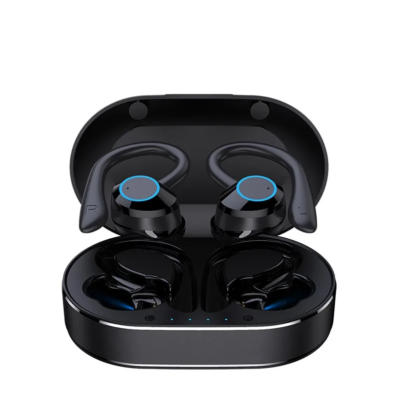 

Music Waterproof Headset With Microphone Headphones Noise Cancelling Sport Earbuds TWS Wireless Bluetooth Earphone