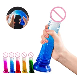 Crystal Jelly Huge Dildo for Women With Super Strong Suction Cup G-spot Simulation Vagina Anal Massage Sex toys for Women