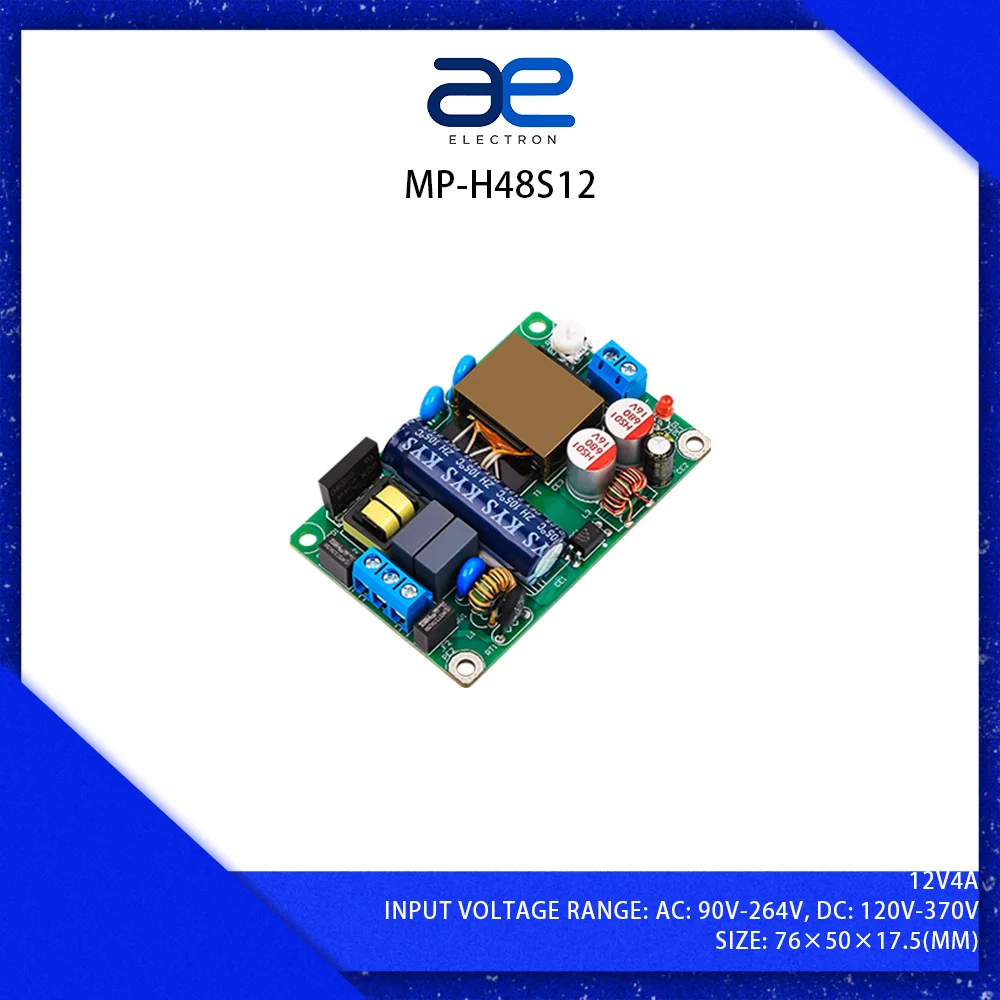 12V 3A 4A Compact AC DC Switching Power Supply Module Isolated Converter 110V 220V to 12V Slim Design