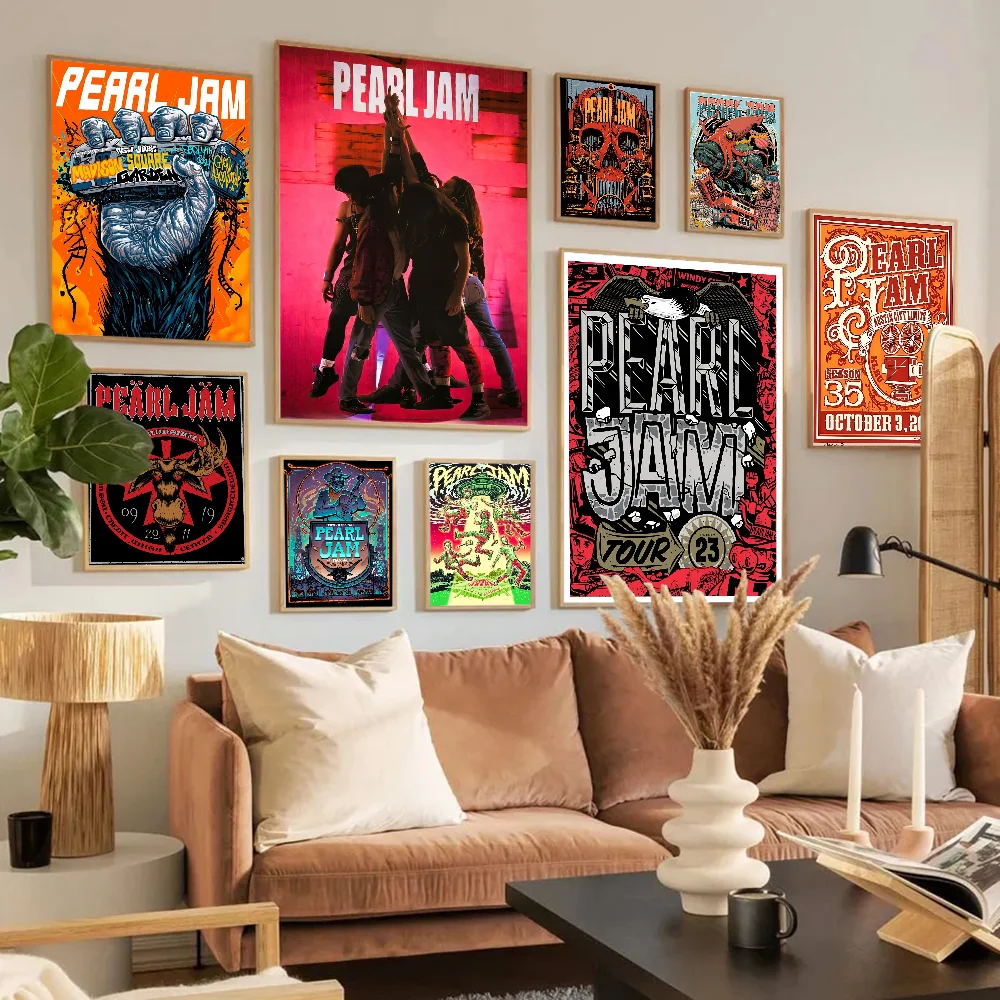 P-Pearl J-Jam Band Movie ملصقات لاصقة يتوهم الجدار ملصق لغرفة المعيشة زخارف للحانات اللوحة الزخرفية خمر