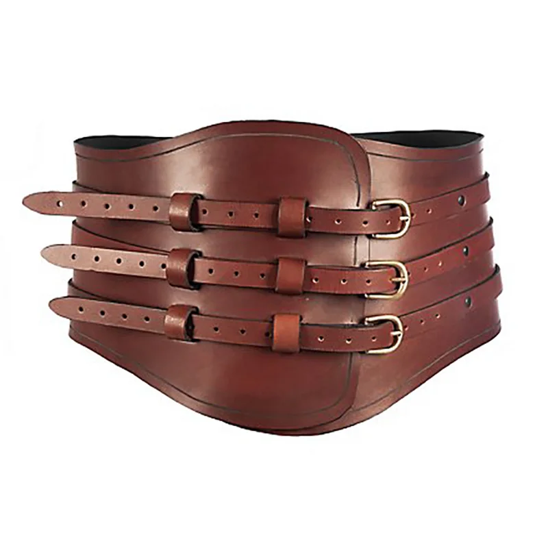 Steampunkowy Średniowieczny Gladiator Skórzany Pas Zbroi Celtycki Rycerz Pas na Pas Viking Pirat Cosplay Kostium Rekwizyty Akcesoria na Pas Męskie