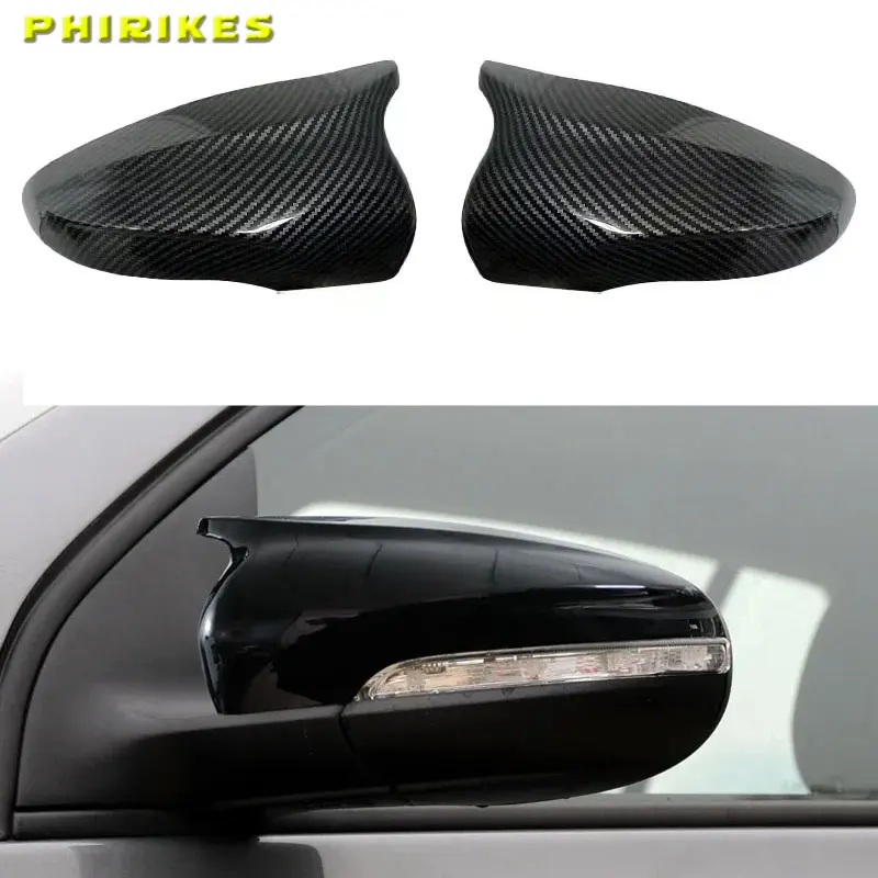 

2x Carbon Look Side Wing Mirror Cover For VW For Volkswagen Golf 6 MK6 GTI GTD 2009-2013 Side Rear View Mirror Cap Cover