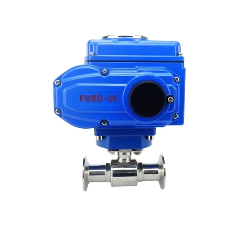Hot Selling SS304 SS316 Sanitary Electric Ball Valve 2-Way Motorized DN 50 DN100 DN 200 Tri Clamp OEM Customizable