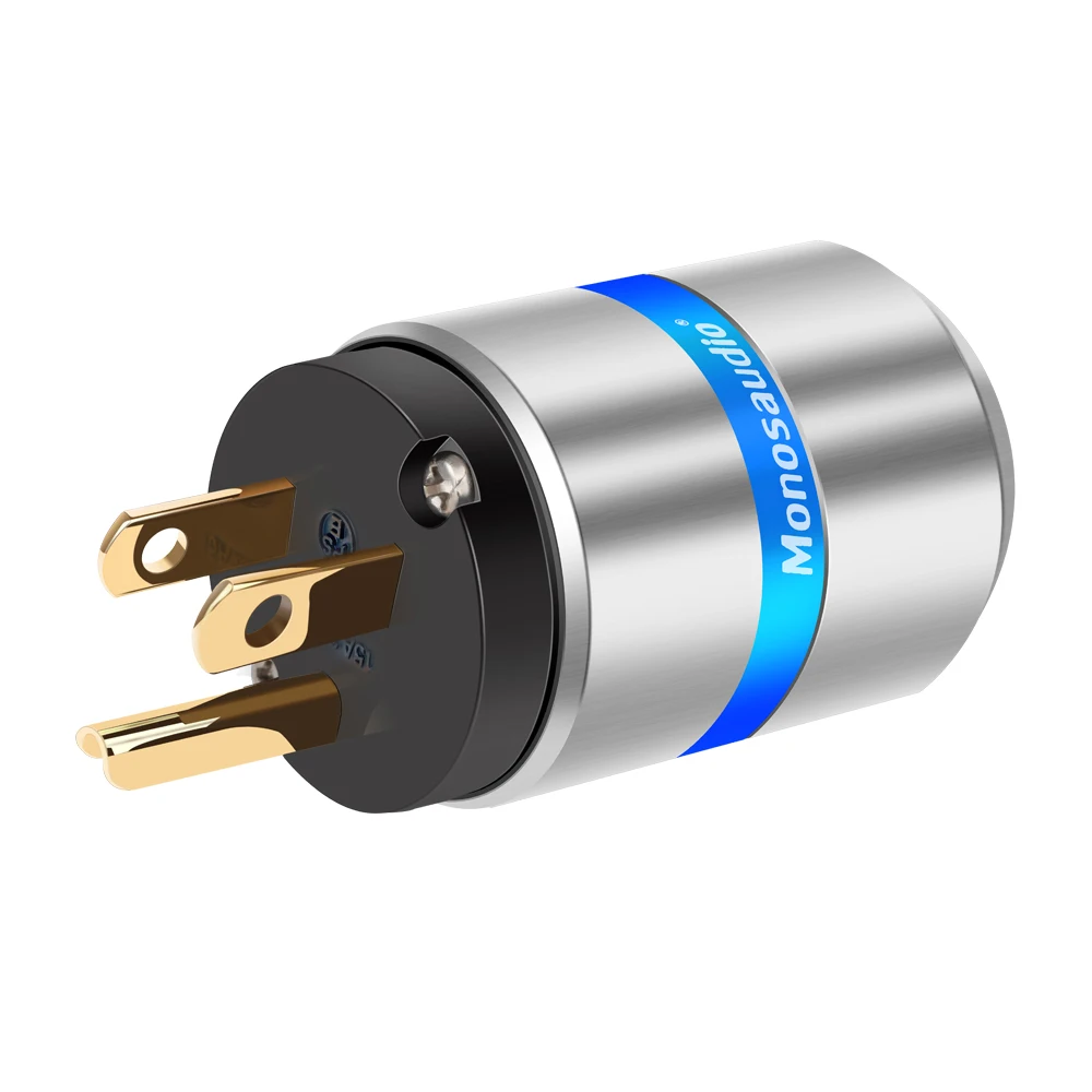 HIFI M106G/F106G 99.998% Pure Copper Hifi US Version Power Plug AC Power Plug Connector 10A/250V 15A/125V Audio Grade