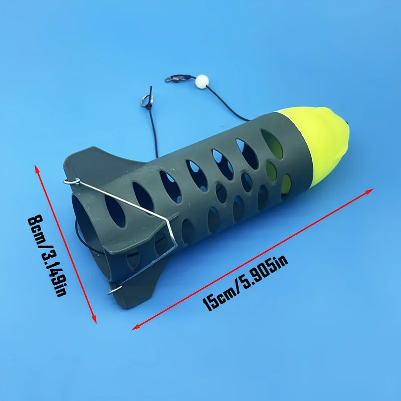 2pcs European Long Cast Bait Feeders Lead 15cm AntiFloat Fish Feeders Removable Large Mouth Bottom Fishing Lake Boat Fishing view 2